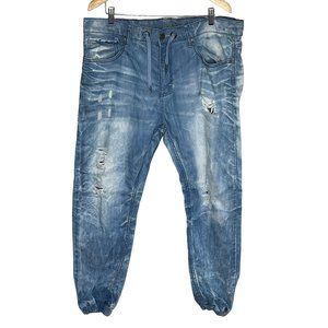 Men's Blue Distressed Jeans